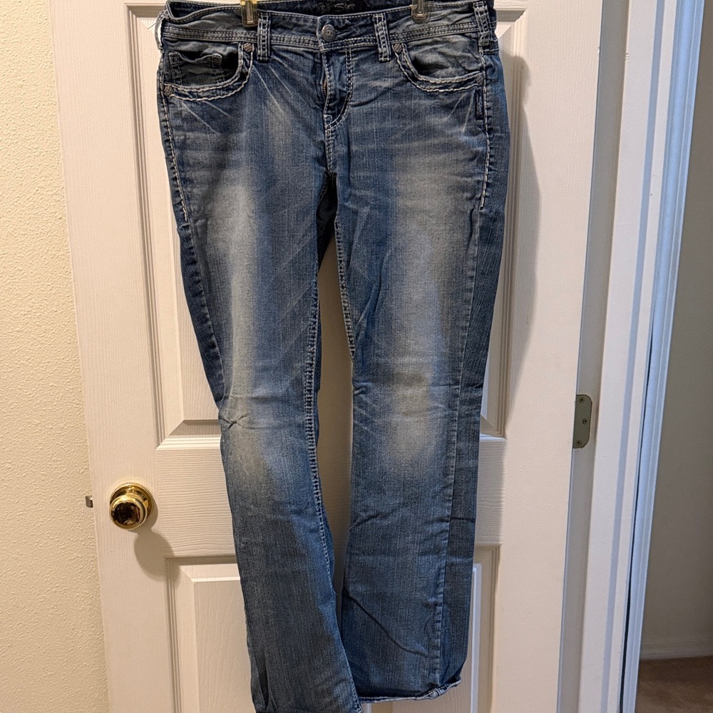 Silver Jeans Light Blue Straight Leg Denim